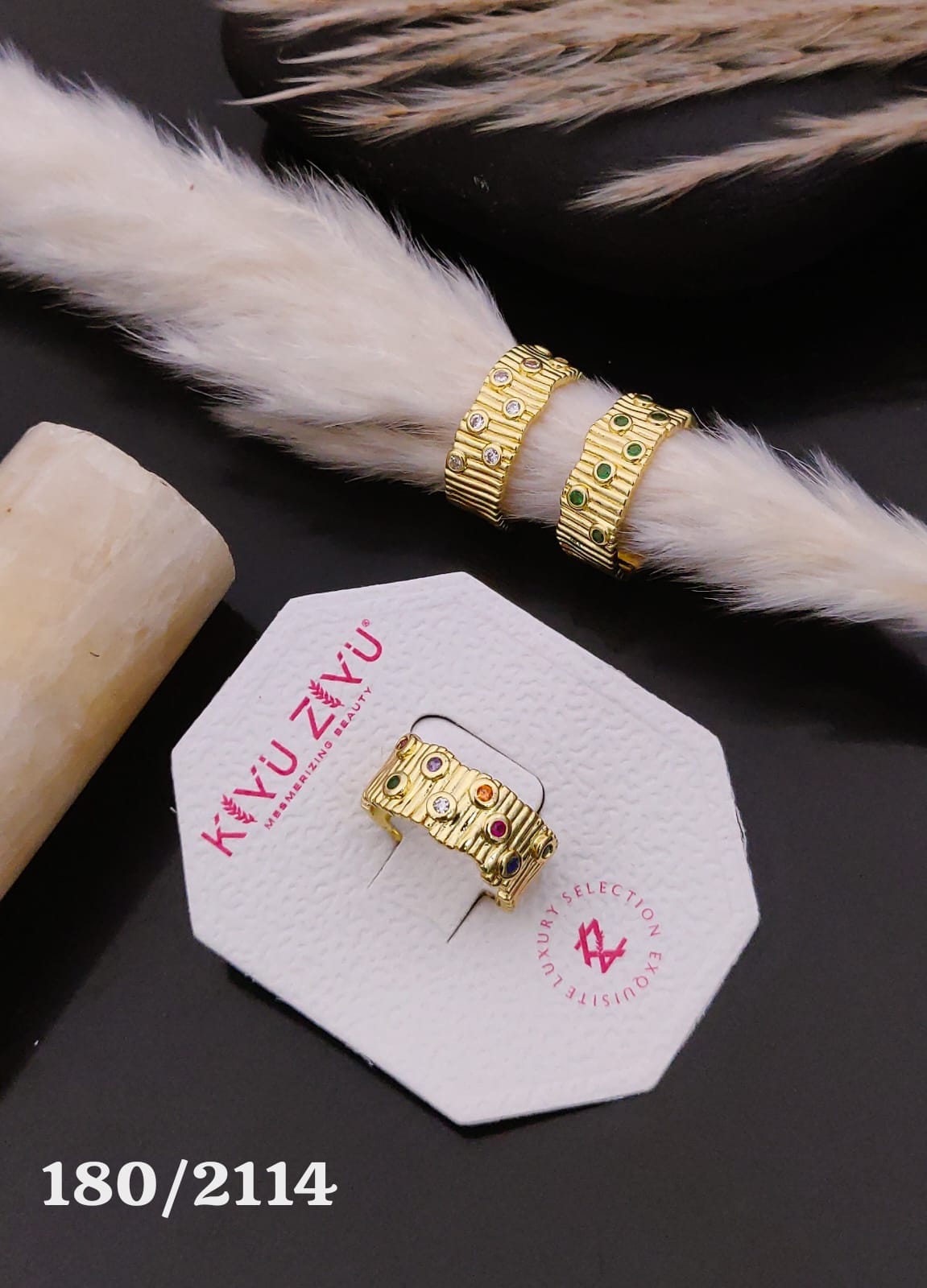 Kiyu Ziyu 18K Gold Plated Ring – Premium Anti-Tarnish Fashion Jewellery