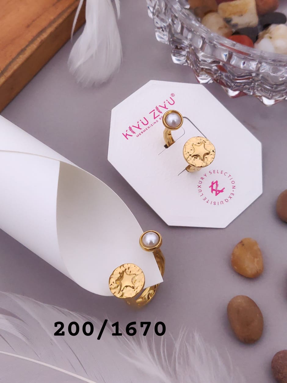 Kiyu Ziyu 18K Gold Plated Ring – Premium Anti-Tarnish Fashion Jewellery